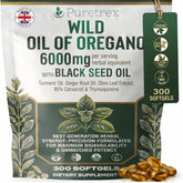 PURETREX front pouch showing wild oregano and black seed oil for convenient supply