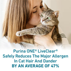 Purina ONE kibble closeup highlighting texture and crunchy benefit