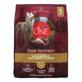 Purina ONE front packaging showing turkey and venison, clear ingredient focus and benefit