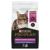 Purina Pro Plan 7 lb bag front view shows product and benefits