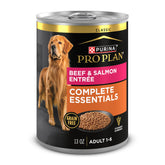 Purina Pro Plan front packaging showing beef and salmon benefits