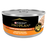 Purina Pro Plan front packaging showing chicken entree and benefit of complete nutrition