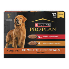 Purina Pro Plan front packaging showing variety pack benefits