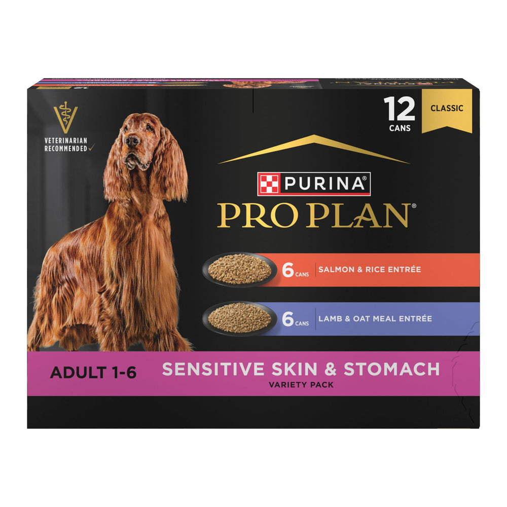 Purina Pro Plan front packaging showing variety pack benefits