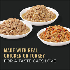 Purina Pro Plan gravy close-up highlighting tender texture and flavor