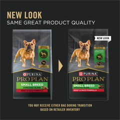 Purina Pro Plan close-up of crunchy kibble and tender shreds energizing small dogs