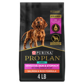 Purina Pro Plan front packaging shows salmon formula and benefits