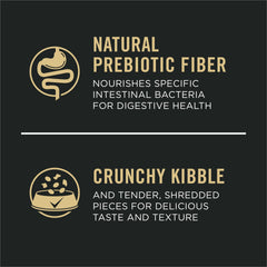 Purina Pro Plan shredded blend texture emphasizing moist shredded pieces and palatability
