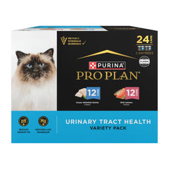 Purina Pro Plan front packaging showing variety pack and urinary support benefit