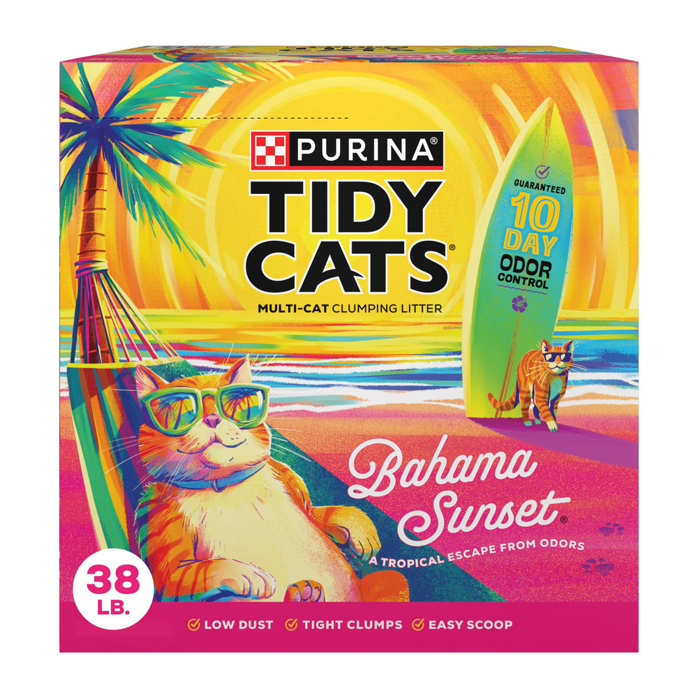 Purina Tidy Cats front packaging showing product and benefits