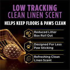 Purina Tidy Cats paw detail with minimal litter showing reduced sticking