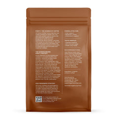 PURITY COFFEE close up of ground texture highlighting fresh light‑medium roast aroma