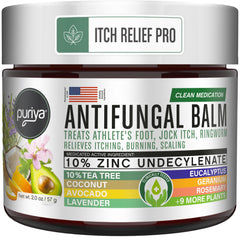 Puriya front packaging showing 2 oz balm and clear labeling for fast antifungal relief