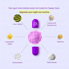 purple tree liposomal texture in softgel liquid, illustrating gentle digestion support
