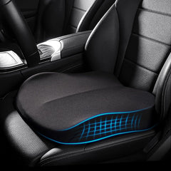 Putniu front view booster cushion showing ergonomic shape and comfort