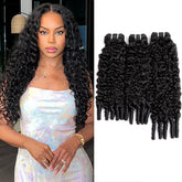PXCPXC front packaging showing three Burmese curly bundles and natural black benefit