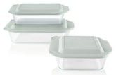 Pyrex deep 9x13 front view showing generous depth and durable glass for bigger meals
