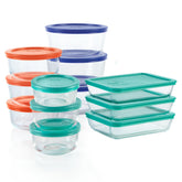 Pyrex front packaging showing full 12-pack set and organization benefit