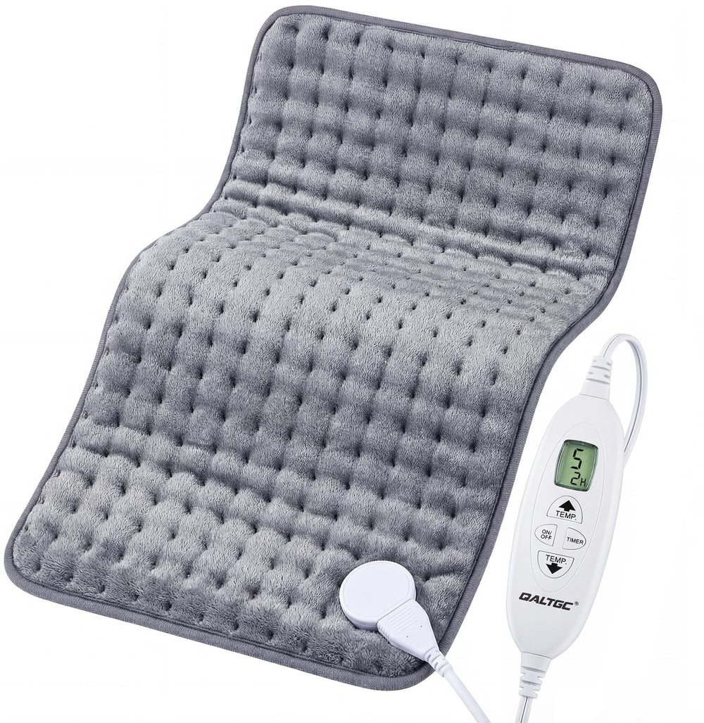 Qaltgc front view of 12x24 grey pad showing even coverage and comfort