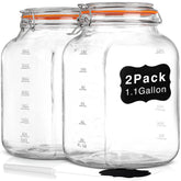Qianfenie front view showing jar and clamp lid, durable storage benefit