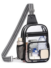QOECI clear bag front view showing transparent storage and easy security access