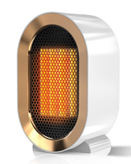 QQT front view of white heater showing compact design and fast warmth