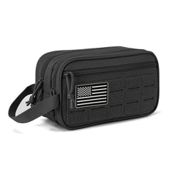 QT&QY front view showing durable rectangular toiletry bag and organized compartments benefit