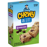 Quaker front packaging showing 58-count box and easy storage benefit