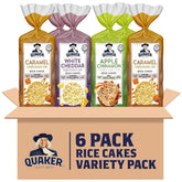 Quaker front packaging showing variety pack and easy portability
