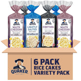 Quaker front packaging showing variety pack and gluten-free benefit