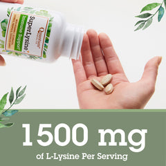 Quantum ingredient label showing lysine, vitamin C and botanical blend