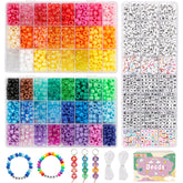QUEFE front packaging showing full 48-color bead kit and boxes, ideal starter set