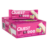 Quest front packaging showing box and flavor, highlights convenience and protein