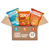 Quest front packaging showing full 12-count variety offering convenience