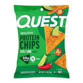 Quest front pack showing chili lime flavor and 20g protein benefit