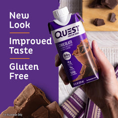 Quest label details focusing on nutrition facts and informed choice