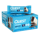Quest front packaging showing 12-count box and product benefit convenience