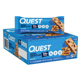 Quest front packaging showing 12-count box and protein highlight benefit