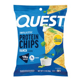 Quest front packaging showing 12-count box and ranch flavor benefits