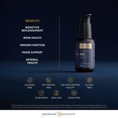 Quicksilver Scientific pump serving in hand illustrating easy daily use