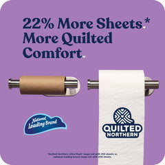 Quilted Northern sheet layered view showing three-ply thickness