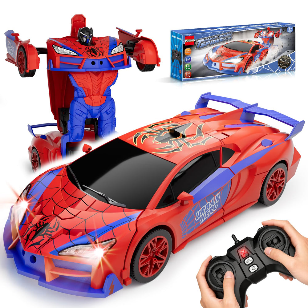 Qumcou packaging front view showing toy and gift-ready box benefits