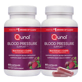Qunol front packaging showing 3-in-1 beet roots capsules for vascular support