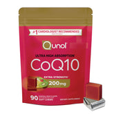 Qunol front packaging showing jar and product name, clear serving benefit