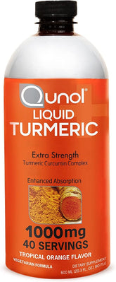 Qunol front bottle view highlighting product strength and servings benefit