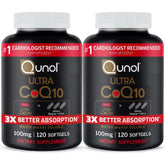 Qunol front packaging showing 240-count supply and 100mg strength benefit