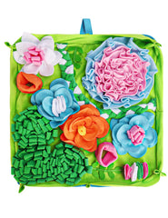 Qxsnuvvlg front view of snuffle mat showing layout and enrichment benefit