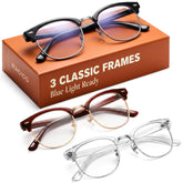 racico front view frame showing semi-rimless style and confident look