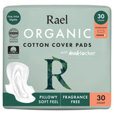 Rael front packaging showing heavy overnight pads and key benefits