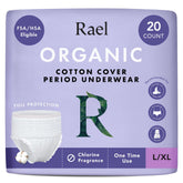 Rael front packaging showing L-XL 20 count and convenience